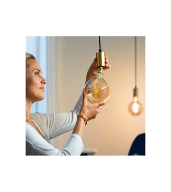 Whites LED-Lampe Filament Amber G125 E27 (ersetzt 50 Watt)