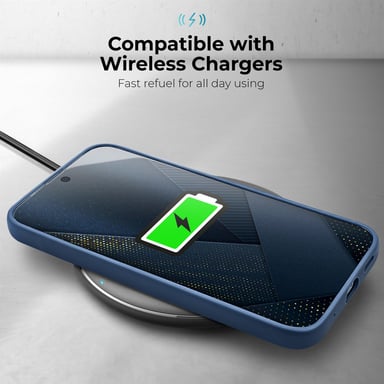 Estilo de vida Moozy. Funda diseñada para Samsung S20 FE, Midnight Blue - Carcasa de silicona líquida con acabado mate y suave forro de microfibra.