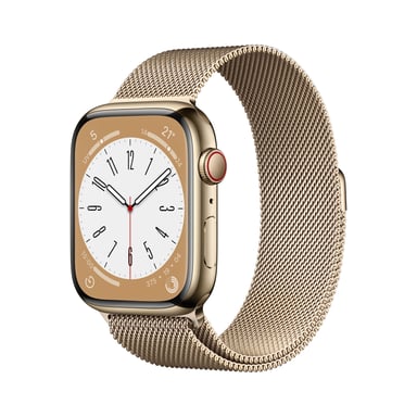 Apple Watch Series 8 OLED 45 mm Digital 396 x 484 Pixeles Pantalla táctil 4G Oro Wifi GPS (satélite)