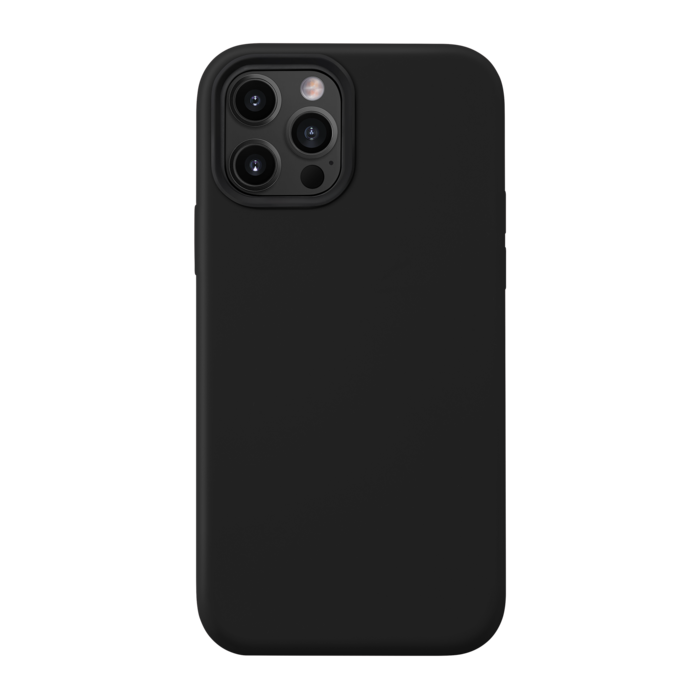 Custodia morbida in silicone gel per iPhone 12 Pro Max, nero satinato - The Kase