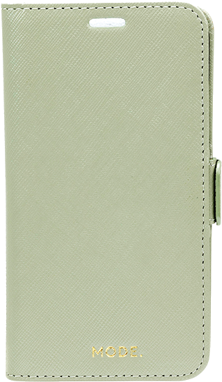 Etui folio Mode en cuir Vert olive pour iPhone XR
