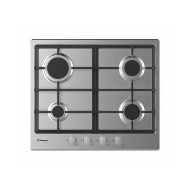 Candy Idea CHG6BRX Plaque de cuisson à gaz encastrable 4 brûleurs en acier inoxydable - Neuf