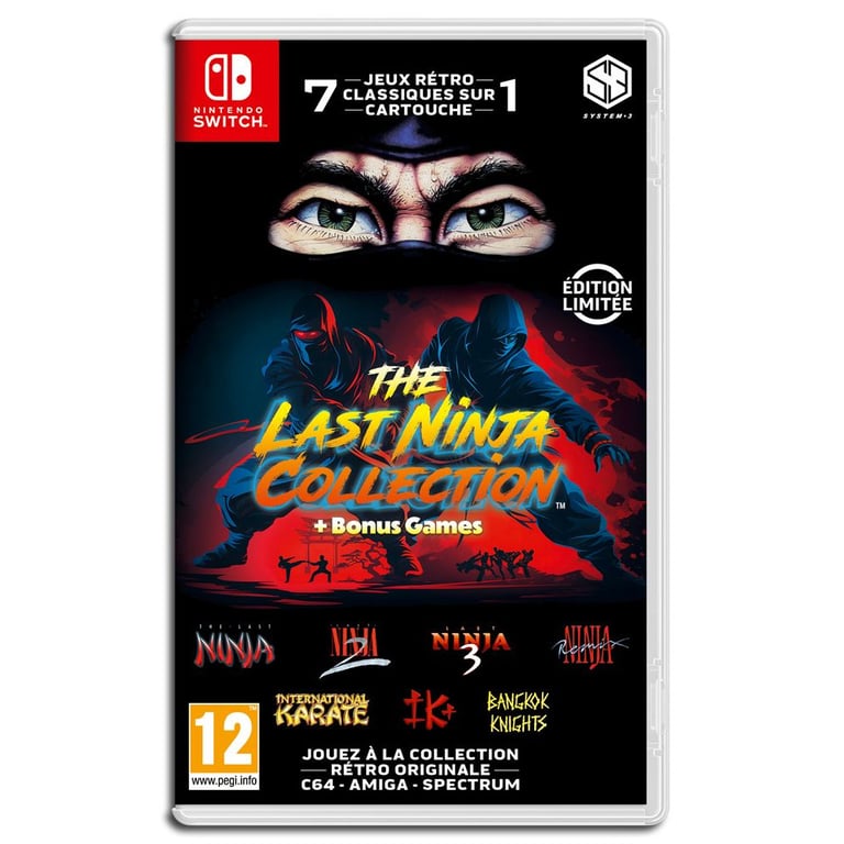 Jeu Nintendo Switch System 3 The Last Ninja Collection  Édition Limitée 7 jeux Cartouche rétro Multicolore - Neuf
