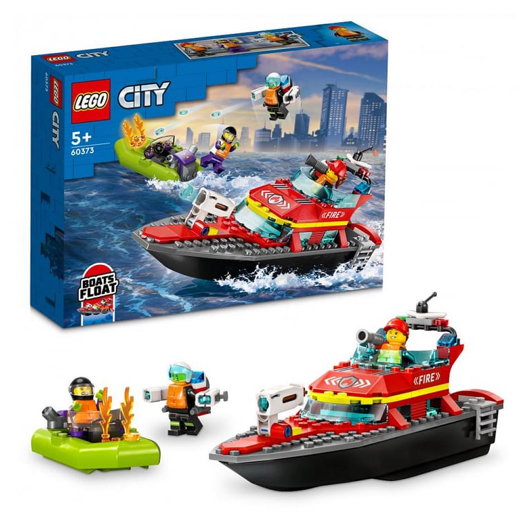 Lego City Le Bateau De Sauvetage Des Pompiers 60373 Lego La Boîte - vue 6