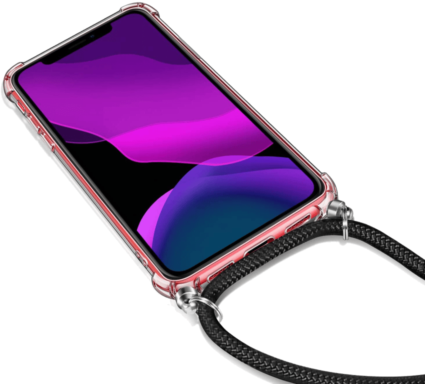 Coque avec Cordon pour IPHONE 13 Mini Silicone Airbags Transparente