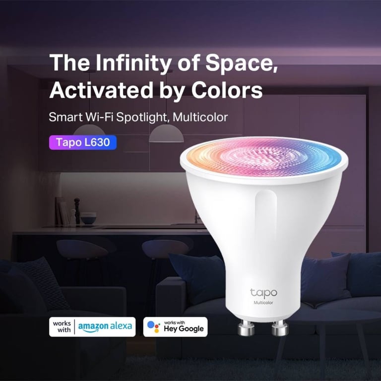 Ampoule Connectée TP-Link Tapo L630 – Wi-Fi, 3,7 W, Multicolore, Compatible Alexa et Google Home - vue 3