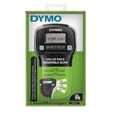 Kit de démarrage pour étiqueteuse Dymo LabelManager 160 Imprimante d'étiquettes portable Avec 3 rouleaux de ruban adhésif Dymo D1 Clavier QWERTY Idéal pour la maison ou le bureau - vue 3