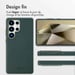 Accezz Coque arrière en cuir avec Magsafe pour Samsung Galaxy S25 Ultra - Cedar Green