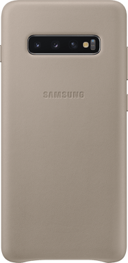 Coque pour Samsung Galaxy S10 + Premium Cuir Grise Samsung