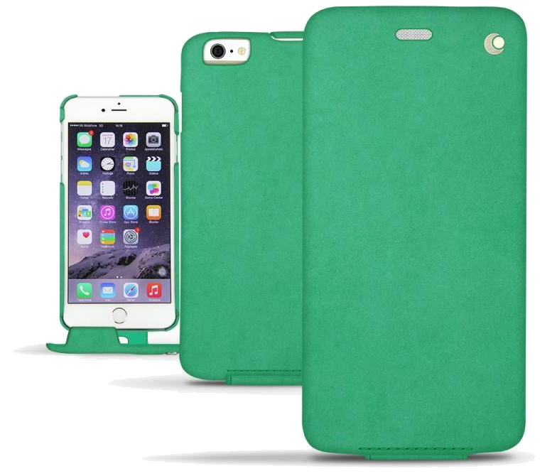 Housse cuir Apple iPhone 6S Plus - Rabat vertical - Menthe vintage ( Pantone #37b375 ) - NOREVE