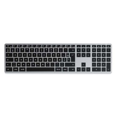 Satechi Teclado SLIM X3 USB-C Bluetooth QWERTY retroiluminado con teclado numérico Gris