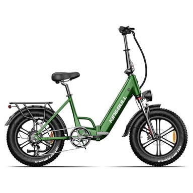 Bicicletta elettrica pieghevole KINGBULL Literider 2.0, batteria rimovibile da 48 V 13,5 Ah, cambio Shimano a 7 velocità - Verde