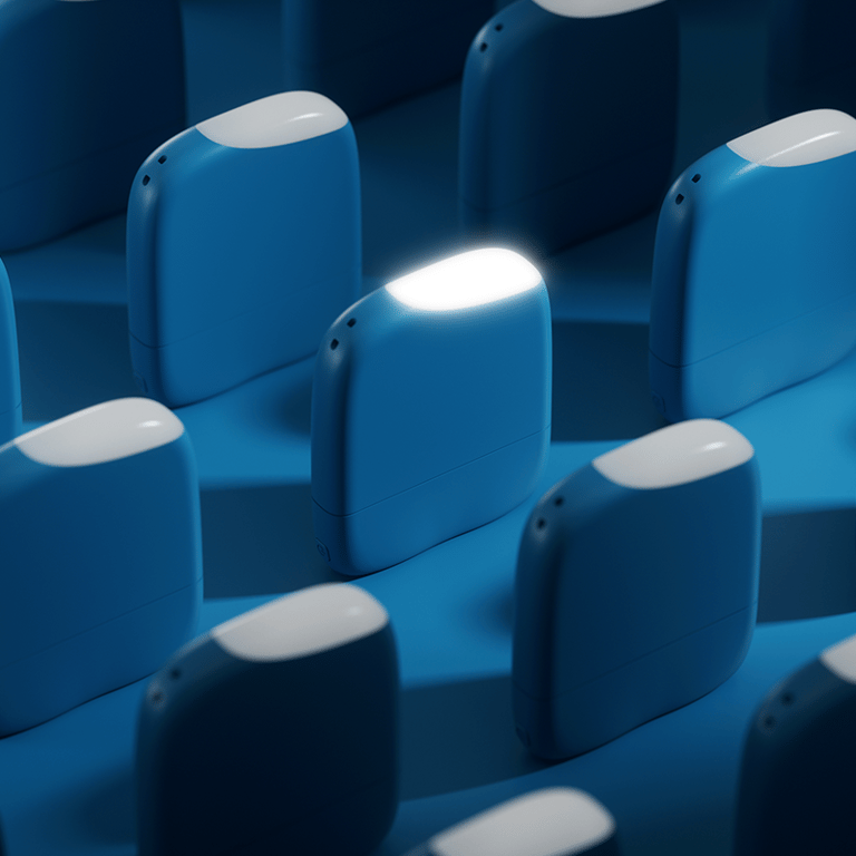 Batterie Externe XOOPAR 5000 mAh - Lumière Tactile Intégrée - Bleu - Neuf