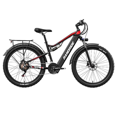 RANDRIDE YG90B Vélo Électrique, Moteur 1000W, Vitesse Max 45km/h, Batterie 48V 17Ah, Autonomie Max 80-90km, Pneus 27.5*2.4'' CST, Charge 120kg