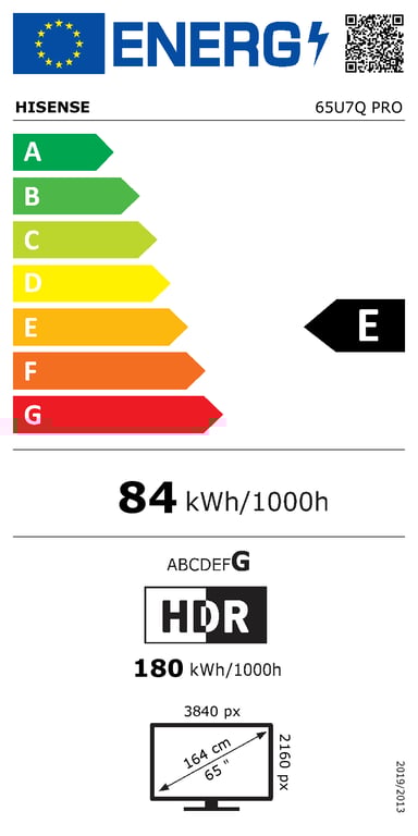 Hisense 65U7Q PRO TV 165 1 cm 65 4K Ultra HD Smart TV Wifi Neuf - vue 3