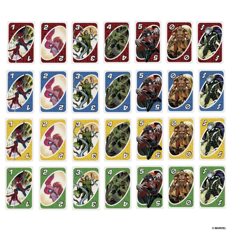 Jeu De Cartes Mattel UNO Spiderman – Thème Marvel Pour Enfants - vue 4
