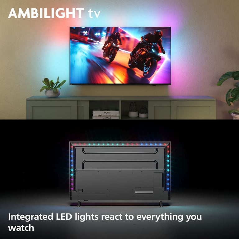 75MLED910 189cm 4K UHD QLED Ambilight VRR 144Hz Smart OS Titan 2025 - vue 3