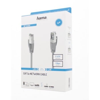 Cable de red, CAT-5e, 1 Gbit/s, blindado F/UTP, 5,00 m