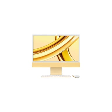 iMac Apple M3 59,7 cm (23,5'') 4480 x 2520 píxeles 8 GB 256 GB SSD PC All-in-One macOS Sonoma Wi-Fi 6E (802.11ax), Amarillo