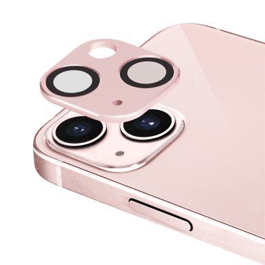 Coprilente in lega metallica per Apple iPhone 13/13 mini, rosa rodio