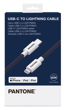 Pantone PT-CTL002-5N cable de conector Lightning 1,5 m Azul, Blanco