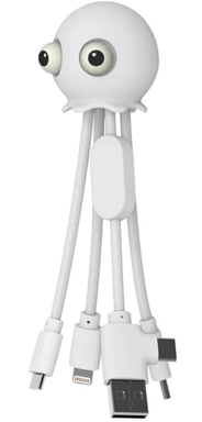 Câble Jelly Biodégradable USB A/micro USB & USB C & Lightning 0,1m Blanc Xoopar