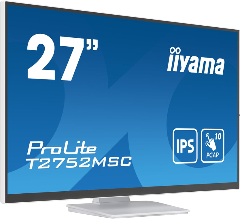 iiyama ProLite T2752MSC-W1 écran plat de PC 68,6 cm (27 ) 1920 x 1080 pixels Full HD LED Écran tactile Blanc - Neuf