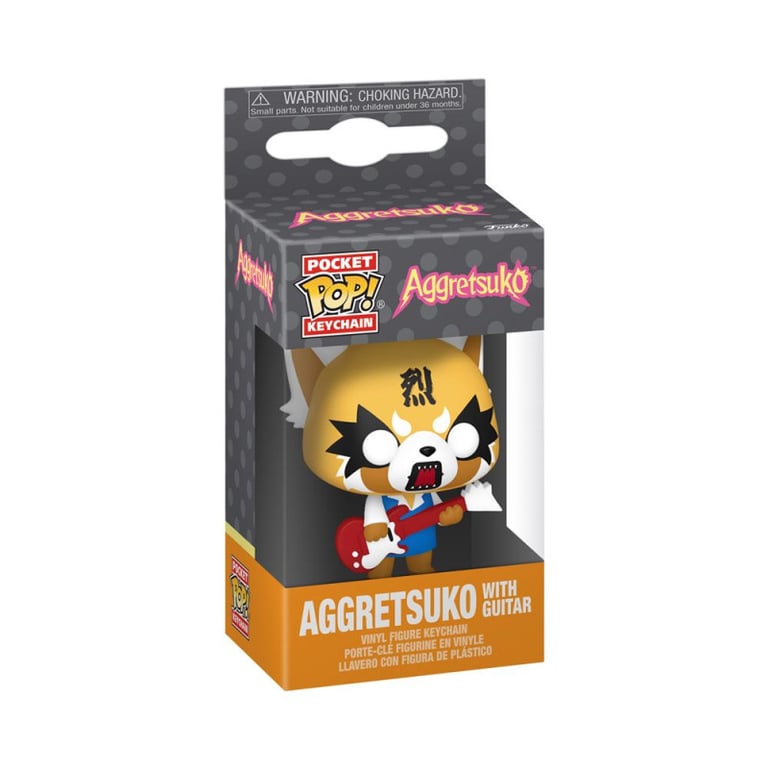 Funko Pop! Keychain: Aggretsuko with Guitar Mini Figurine en Vinyle à Collectionner Porte clés Fantaisie Cadeau de Noël Idée de Cadeau Produits Officiels Anime Fans Mini Figurine - vue 2