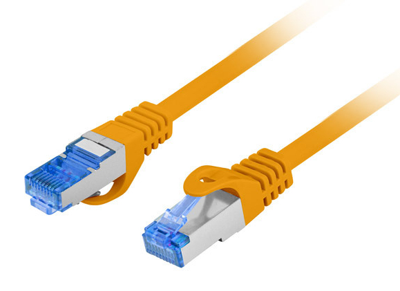 Lanberg PCF6A-10CC câble de réseau Orange 0,25 m Cat6a S/FTP (S-STP)