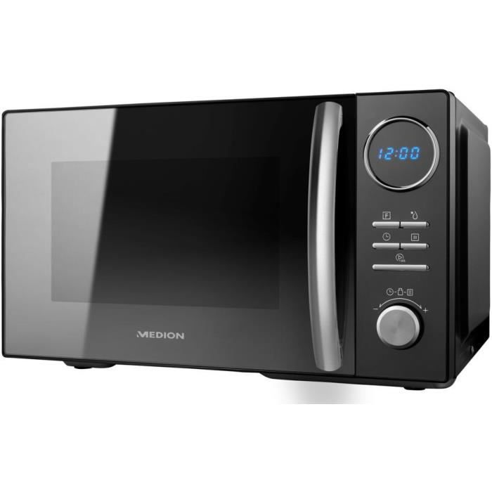 MEDION Micro onde 3en1 avec gril et air chaud combiné gril air chaud 10 programmes automatiques 5 niveaux de puissance mode décongeler design miroir MD11493