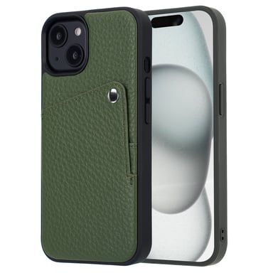 Selencia Coque Riva avec porte-cartes pour Apple iPhone 15 - Sage Green