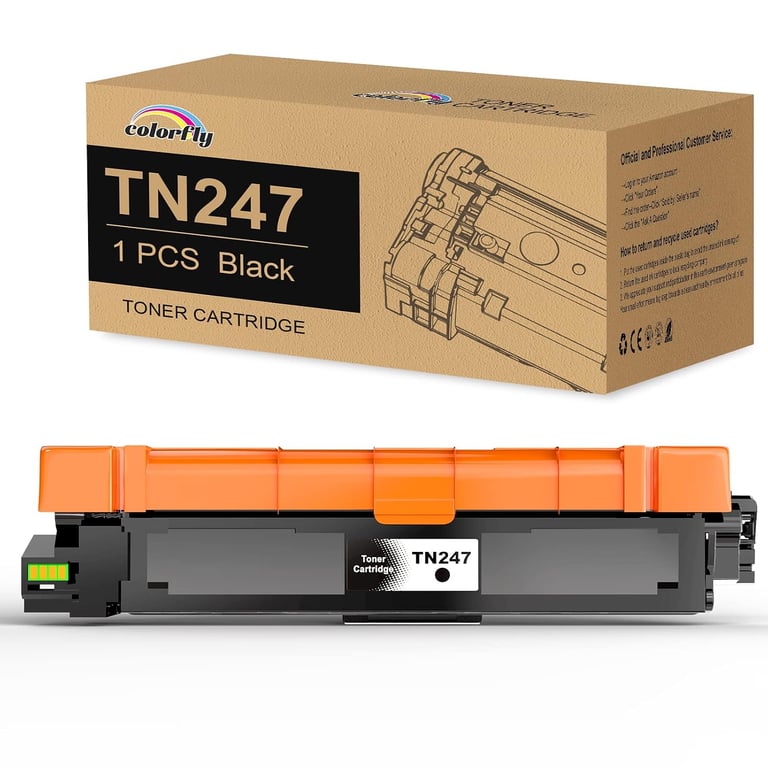 colorfly TN247 Cartouche de Toner Compatible pour Brother TN 243BK TN243BK TN247BK TN 247BK pour Toner Brother DCP L3550CDW MFC L3750CDW MFC L3770CDW DCP L3510CDW MFC L3730CDN HL L3270CDW 1