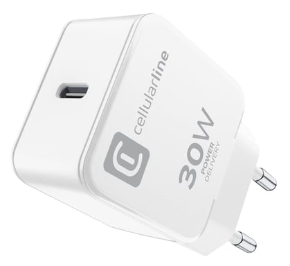 Cellularline The One Power Delivery 30W The One est le chargeur secteur qui vous permet de recharger divers appareils Apple tels que l'iPhone, l'iPad et différents modèles de MacBook à une vitesse maximale.