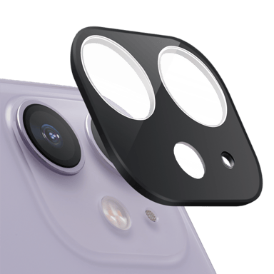 Gen 2.0 Protezione per obiettivo di fotocamera premium in vetro temperato Apple iPhone 11, Nero