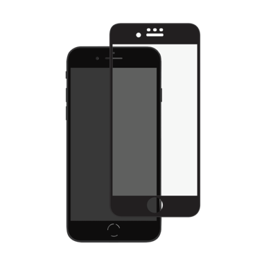 Protezione dello schermo in vetro temperato da bordo a bordo per Apple iPhone SE 2022, nero