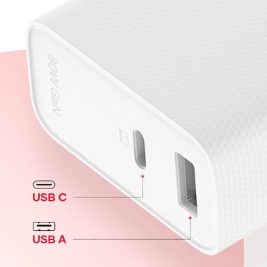OnePlus SUPERVOOC Smartphone Blanco Corriente alterna Carga rápida Interior