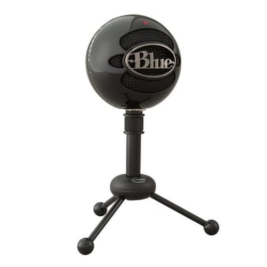 Micrófono USB Blue Snowball para grabación, streaming, podcasting y juegos en PC y Mac - Negro