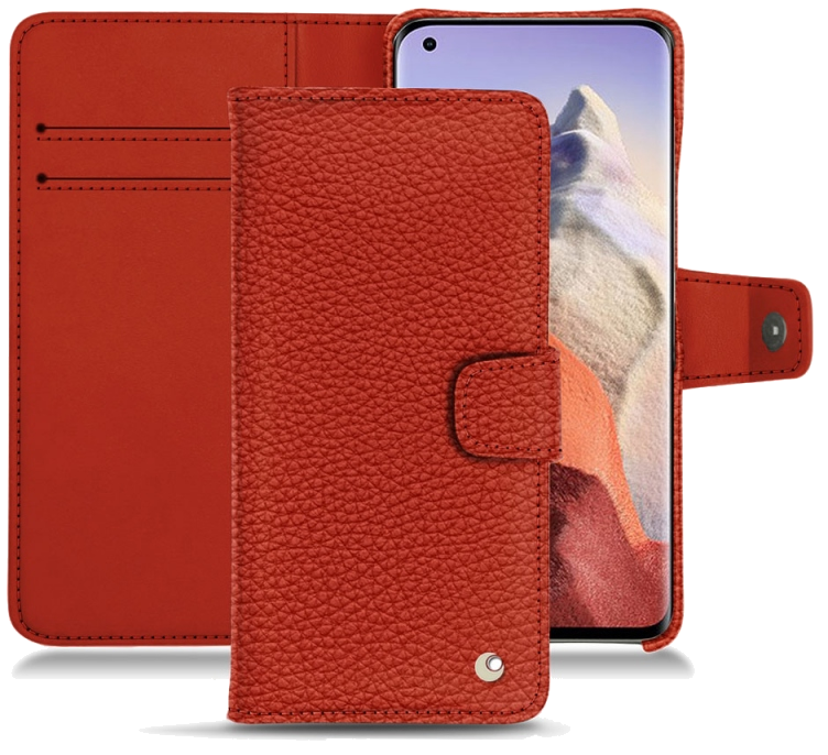 Housse cuir Xiaomi Mi 11 Ultra - Rabat horizontal portefeuilleOrange