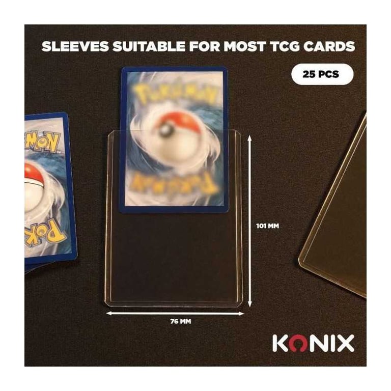 Lot de 25 protège cartes rigides 35 PT Konix Trading Card Games 7 62 x 10 16 cm - vue 4