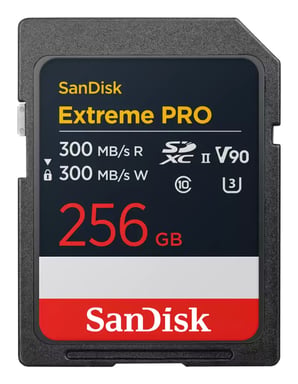SanDisk Extreme PRO 256 Go SDXC UHS-II Classe 10 - Neuf