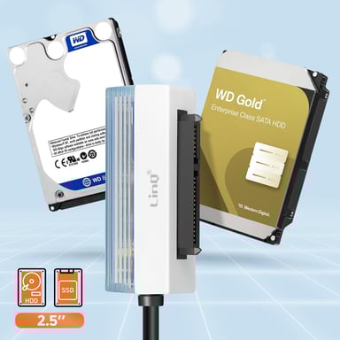 Adattatore da USB e USB-C verso SATA 2,5'' trasferimento dati 5 Gbit/s