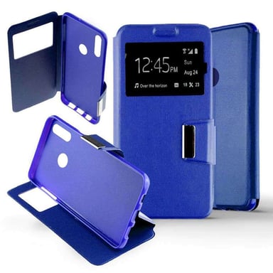 Etui Folio compatible Bleu Huawei Honor 8X