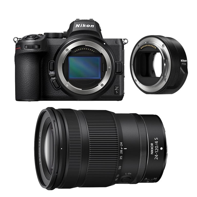 NIKON Z5 + Objectif Z 24 120mm f4 + Adaptateur FTZ II Neuf