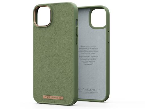 Njord byELEMENTS Suede Comfort+ Case - iPhone 14 Plus - Olive