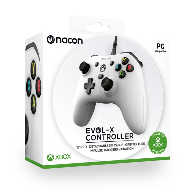 NACON EVOL-X Blanc USB Manette de jeu PC, Xbox - Neuf