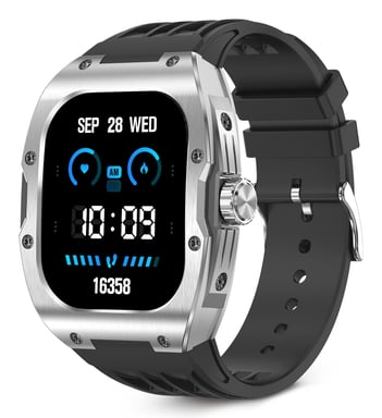 Orologio Smart KSIX Hero AMOLED Nero - 100 Modalità Sportive, Notifiche, Monitoraggio Salute, Schermo HD, Controllo Musica