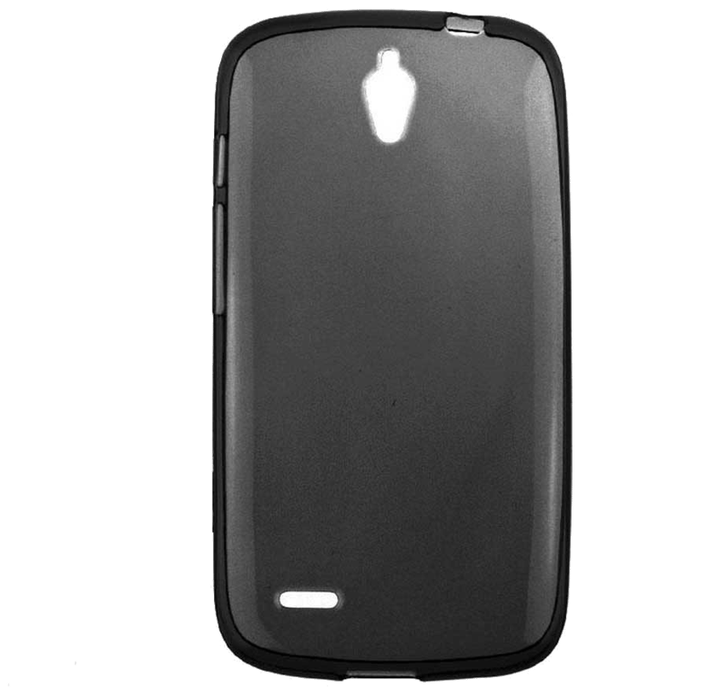 Coque silicone unie compatible Givré Noir Huawei Ascend G610