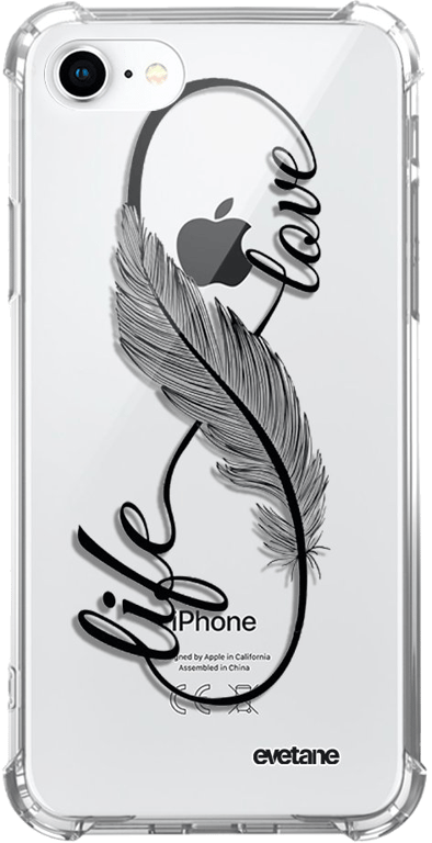 Evetane Coque Apple iPhone 7l8l Apple iPhone SE 2020 anti-choc souple angles renforcés transparente