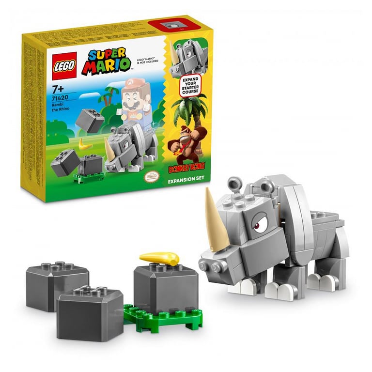 LEGO Super Mario 71420 Ensemble d'extension Rambi le rhinocéros - vue 4
