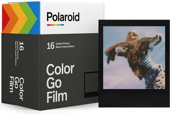 Pack de 16 Films Photo Color 6.6x5.4cm Black Frame Edition pour Appareil Photo GO Polaroid